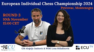 European Individual Chess Championship 2024  Round 3 Live [upl. by Ioyal908]