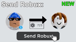 NEW How to Send ROBUX to Friends ANYONE Fastest Method  No Group Needed  2023 [upl. by Reeves]