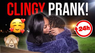 BEING CLINGY FOR 24 HOURS PRANK ON “CRUSH” 🥰 [upl. by Wolf]