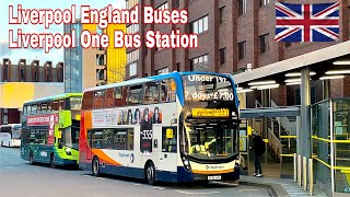 Liverpool England Buses  Liverpool One Bus Station 2022 [upl. by Airaet]