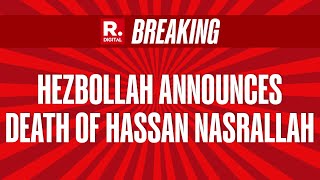 Breaking News Hezbollah Announces Death Of Hassan Nasrallah  Israel  IDF  World News [upl. by Eirehc505]