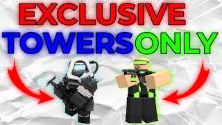 Using Only Exclusive Towers To Beat Fallen Mode In TDS  Roblox [upl. by Elfreda]