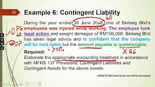 MFRS 137 IAS 37 PROVISIONS CONTINGENT LIABILITIES amp CONTINGENT ASSETS FAR270  LECTURE  PART 2 [upl. by Aicarg]