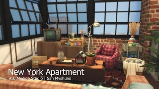 New York Apartment 🌆  910 Medina Studio  The Sims 4 Stop Motion Build  No CC [upl. by Amato]