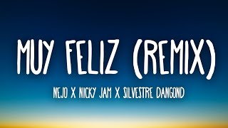 Ñejo x Nicky Jam x Silvestre Dangond  Muy Feliz Remix LetraLyrics [upl. by Sternlight829]