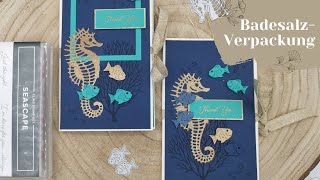 Tutorial Maritime Badesalz Verpackung Seascape [upl. by Erimahs]