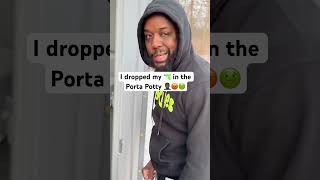 I dropped my 🔫 in the Porta Potty 🤦🏾‍♂️😡🤢 shorts reels subscribe [upl. by Neumann]