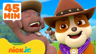 PAW Patrol Farm Adventures amp Rescues 🤠 w Zuma amp Rubble  45 Minute Compilation  Nick Jr [upl. by Kellia]