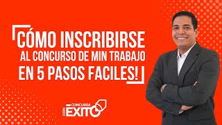 Cómo inscribirse efectivamente al concurso de empleo del Ministerio de Trabajo ¡Guía completa [upl. by Barny]