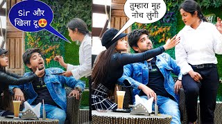 Flirting With A Waitress In Front of My Girlfriend Prank  Khushi Pandey [upl. by Nodnal495]