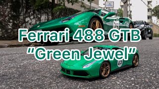 Única no mundo Ferrari 488 GTB Green Jewel Tailor Made nas ruas de São Paulo [upl. by Iuq]