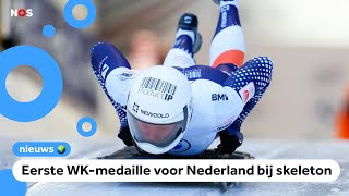 Skeletonster Bos loopt wereldtitel op 001 seconde mis wel zilver [upl. by Elleinaj]