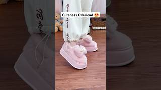 Cuteness Overload Slippers You’ll Love to Wear 😍 sheshoe slippers winterfashion ladiesshoes [upl. by Ilah]