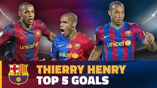 Thierry Henrys best goals for FC Barcelona [upl. by Nerrot]