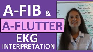 How to Interpret Heart Rhythms on EKG Strips  How to tell the difference between Afib amp Aflutter [upl. by Mosley]