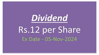 Dividend Rs1200  Dividend Stocks in November 2024 Upcoming Dividend Stocks in November 2024 [upl. by Anneh622]