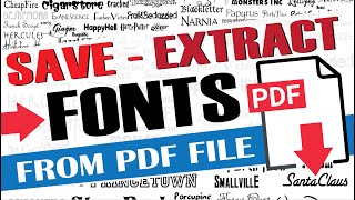 Save  Extract any Font from a Adobe PDF Document dtptips graphicdesign fontforge [upl. by Snebur]