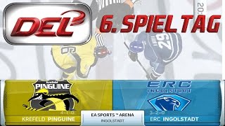 Deutsche Eishockey Liga DEL60fpsDeutsch 006  ERC Ingolstadt  Krefeld Pinguine ★ Lets Play [upl. by Llerehs]