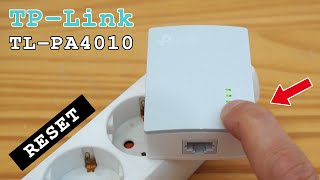 TPLink TLPA4010 powerline socket • Factory reset [upl. by Nnaaras]