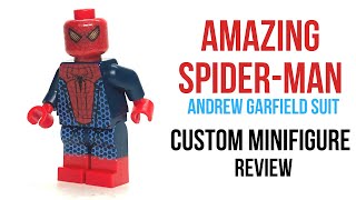 AMAZING SPIDERMAN Andrew Garfield Custom Minifigure REVIEW [upl. by Joung332]