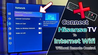 How to Connect Hisense Smart TV to Wifi Without Remote  2 Ways to Connect to Internet [upl. by Resneps212]