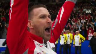 2017 World Mens Curling Championship  Canada Gushue vs Sweden Edin  GoldMedal [upl. by Nifled]