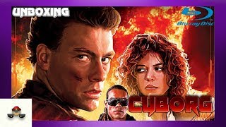 Cyborg Collectors Edition Exclusive Poster Van Damme Blu Ray Unboxing [upl. by Enelrac]