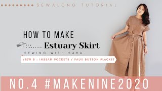 MakeNine2020 No4 Estuary Skirt from Sew Liberated Pattern  Sew Along Tutorial  Sewing Therapy [upl. by Aihsetan780]