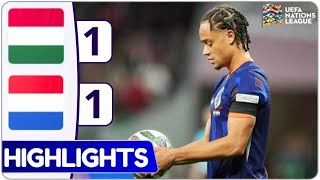 Hungary vs Netherlands 11  All Goals amp Extended Highlights  UEFA Nations League2024 [upl. by Danziger]