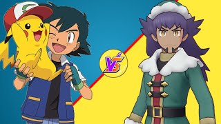 Ash vs Leon Full Pokemon battle in monster honor fight  Kasim Gamer B [upl. by Ahsiek]