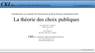 The CKL Times 100  Théorie des choix publics [upl. by Gloriane]