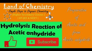 Hydrolysis of Acetic Anhydride  Acetic acid from Acetic anhydride  Derivatives of Carboxylic acid [upl. by Nodyl]