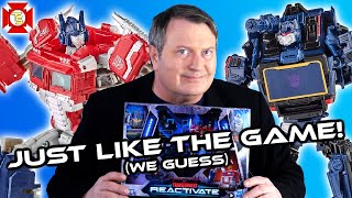 TRANSFORMERS REACTIVATE Optimus Prime amp Soundwave Review [upl. by Naruq]