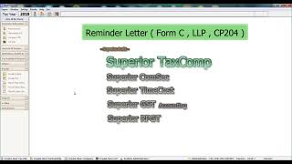 Superior TaxComp  Reminder Letter Company LLP CP204 [upl. by Veronike771]