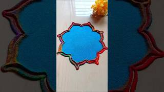 💙 Easy rangoli design rangoli diwalirangoli viral shorts [upl. by Eirrotal]