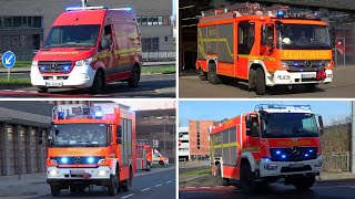 SONDERFAHRZEUGE ALARMIERUNG amp MEHR  Einsatzfahrten Feuerwehr MÜLHEIM AN DER RUHR  Feuerwache 1 [upl. by Enela]