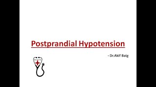 POSTPRANDIAL HYPOTENSION  Dr Akif Baig [upl. by Garate912]