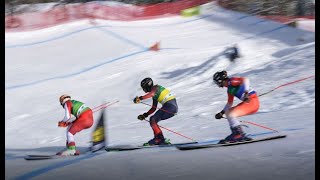 Bericht über die FIS Skicross Weltcup Rennen im Februar 2024 auf der Reiteralm [upl. by Nylirek]