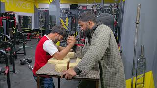 Arm Wrestling Part1 RuhJan VS Basharat [upl. by Ecnedurp]