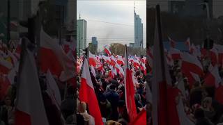 Marsz Niepodległości 2024 💪poland warsaw marszniepodległości [upl. by Nanni]