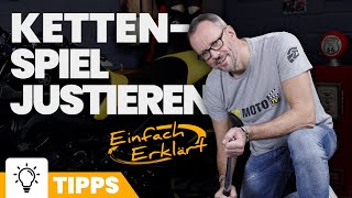 DIY  Kette spannen am Motorrad So geht’s richtig [upl. by Keenan629]