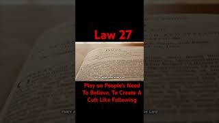 Law 27 Play on peoples need to believe to create a cultlike following [upl. by El]