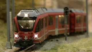 BEMO Modelleisenbahn Schauanlage auf der Modellbahn Ausstellung Köln 2016 [upl. by Kylstra536]