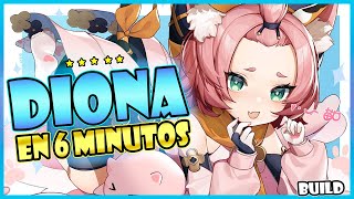 DIONA BUILD GOD EN 6 MINUTOS 😺🥛  Guía build Diona  Genshin Impact [upl. by Earized]