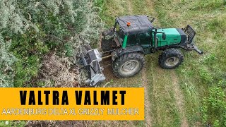 Aardenburg Delta XL 2250 Grizzly fixed hammer forestry mulcher  Valtra Valmet 8750 tractor [upl. by Kirtap653]