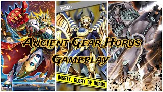 Ancient Gear Horus Gameplay and Decklist  YuGiOh  Edopro [upl. by Deyes]