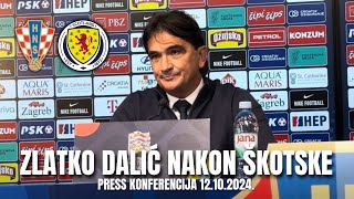 ZLATKO DALIĆ NAKON POBJEDE NAD ŠKOTSKOM  PRESS KONFERENCIJA [upl. by Towny638]