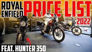 New Himalayan Coming 2022 All Royal Enfield Bikes  Feat Hunter 350 Latest Price List [upl. by Shanney29]