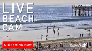 Live Surf Cam Pacific Beach Pier California [upl. by Snevets]