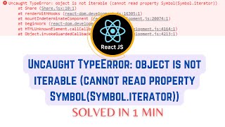 object is not iterable cannot read property symbolsymboliterator [upl. by Casilda]